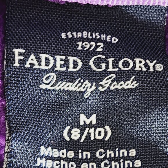 Faded Glory Pretty Purple Poly Fleece Half Zip Pullover Long Sleeve Top M 8/10 - Picture 14 of 16